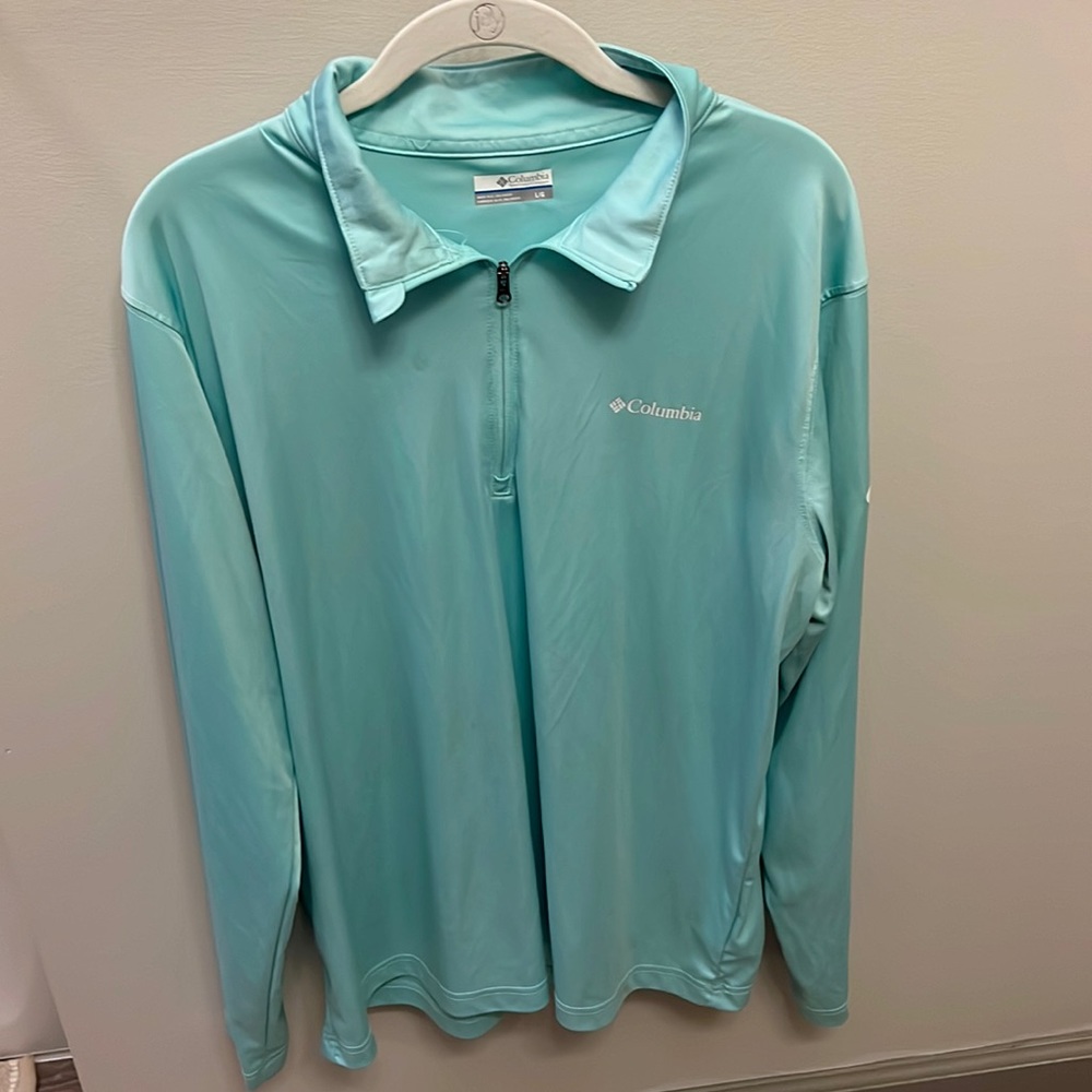 Columbia Mens golf/fishing quarter zip size large